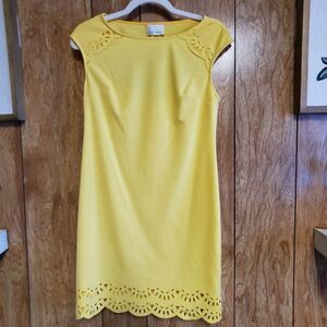 Donna Morgan | Yellow Cutout Sheath Dress | Size 4P